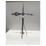 Vintage weathervane with milk glass