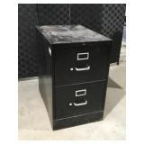 Two drawer file cabinet with contents  18' x 26