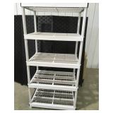 plastic shelve 72' tall