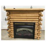 Electric Fireplace w/ Wood surround