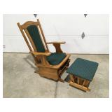 Cushion glider with ottoman