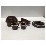 Brown pottery and ceramic items