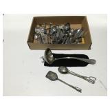 Vintage flatware and serving items
