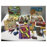 Vintage puzzles and toys