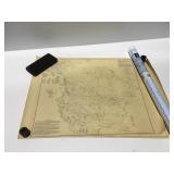 North, American Indian map & World map