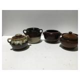 Brown dip pottery & more