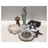 Virgin Mary and religious decor