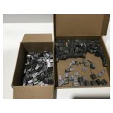 Vintage metal letters, and numbers ink stamps