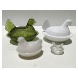 Glass nesting hens