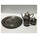 Heirloom silverplate tea set
