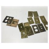 Vintage brass electrical covers