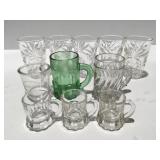Shot glasses and juice glasses