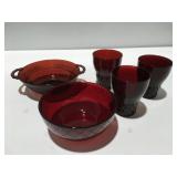 Red glassware