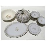 Abalone bone china Japan harvest gold