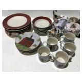 Warren Kimball barn dishes & cups