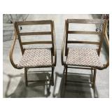 3 Vintage wood folding chairs