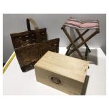Firewood basket,wine box, fishing chair