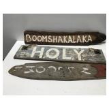 Wood signs
