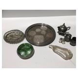 Vintage metal serving items