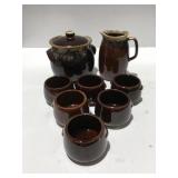 Brown dip pottery