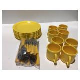Yellow, Texas, where plates cups and flatware