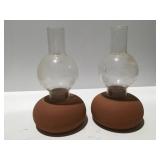 Terra-cotta candleholders
