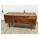 Cedar chest on legs