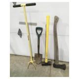 Yard tools axe sledgehammer & more
