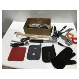 Kitchen utensils, potholders and more
