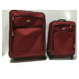 Protocol two piece luggage one missing wheel