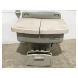 Backyard grill outdoor sink and hose holder