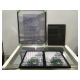 Picture frames and large mirror