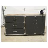 Garage bench with vise 63" x 20" x 34" tall