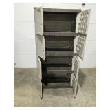 Rubbermaid plastic cabinet 36 inches wide 6 foot