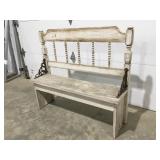 Decorative wood bench 41"