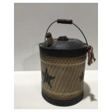 Painted galvanized sunflower, 5 gallon can
