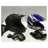 HJC Helmets size L with goggles