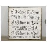 Wood painted sign 40 x 39"