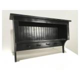 Black painted wood shelf 34" x 21"