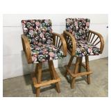 2 swivel pool theme bar stools