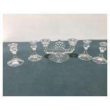 Glass candle stick holders