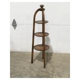 Three tier wood plant stand