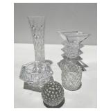 Clear glassware, decor