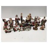 Miniature Santa Claus figures