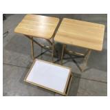 2 folding tray tables and folding lap table