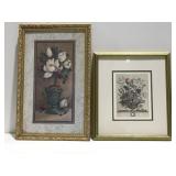 2 floral pictures