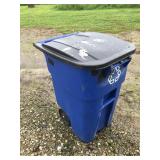 Used rolling trash can
