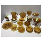 Vintage Tiara Indiana Amber glassware