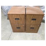 2 Metal two drawer filing cabinets Keys fit