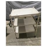 Vintage wood server with drawer